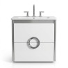 Vanitory Campi Circle Colgante Blanco/Gris 60cm - Sin mesada