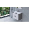 Vanitory Campi Circle Colgante Blanco/Gris 60cm - Sin mesada