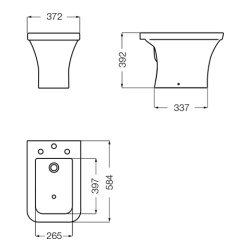 FERRUM MILENA BIDET 1AGUJERO BDF1J