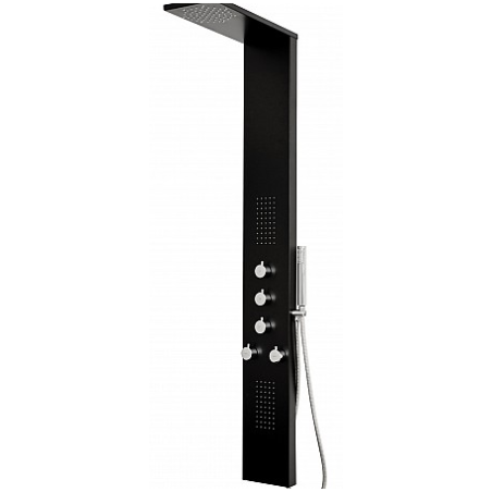 COLUMNA HIDROM FIJI ALUM NEGRO 160X20