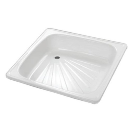 RECEPTACULO  ACERO ESMALT BLANCO 80X80 PRING