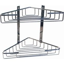 ACCESORIO BAÑO ESQUINERO DOBLE C/2 CANASTA