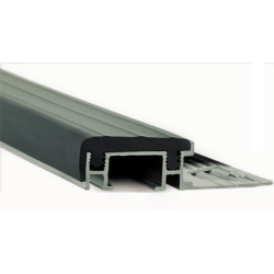 PROTECTOR DE ESCALON ALUMINIO Y PVC GRIS 10X30MM X 2.5M