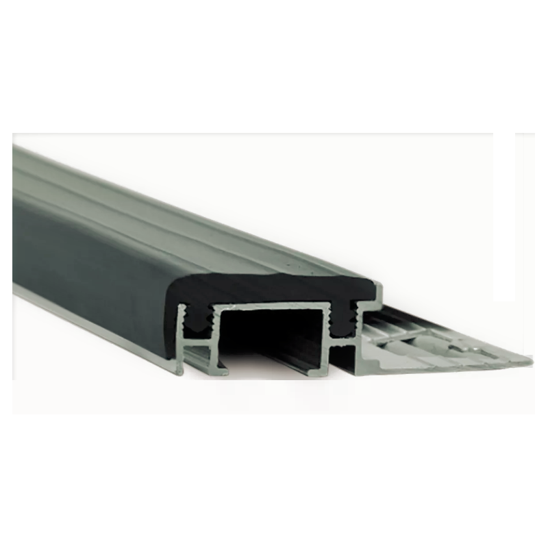 PROTECTOR DE ESCALON ALUMINIO Y PVC GRIS 10X30MM X 2.5M