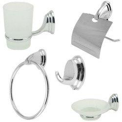 ACCESORIO BAÑO KIT 5 PIEZAS CROMO ETNA DACCORD