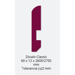 ZOCALO FOLIADO CLASSIC 60X2750MM HABANO