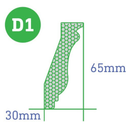 MOLDURA ISOMOLD D1 6,5X2,5X195CM X PACK DE 3,9M