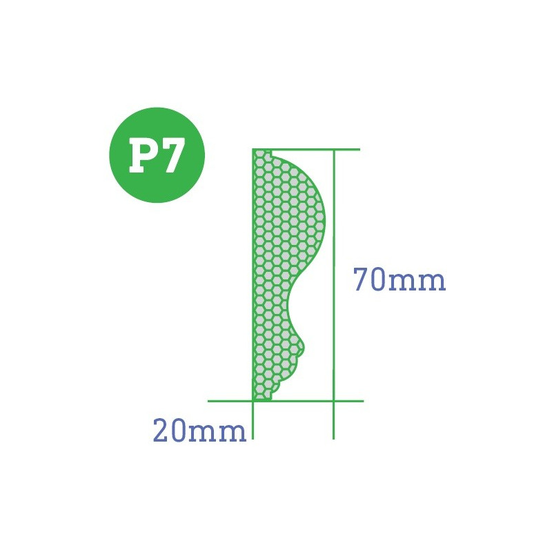 MOLDURA ISOMOLD P7 7X2X20CM X PACK DE 4M