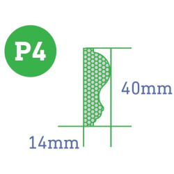 MOLDURA ISOMOLD P4 4X1,4X200CM X PACK DE 4M