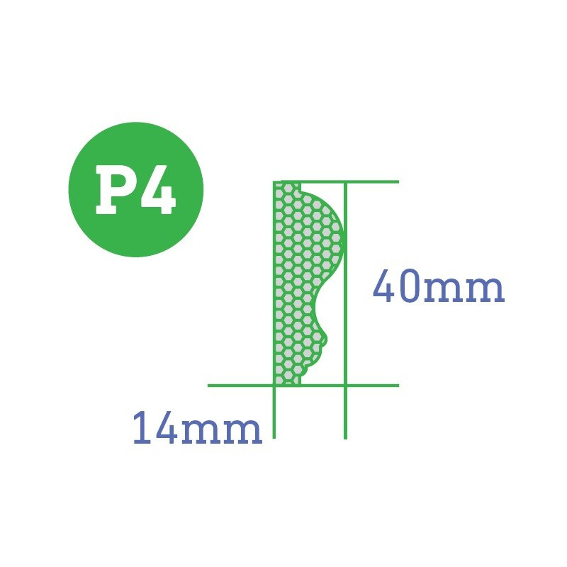 MOLDURA ISOMOLD P4 4X1,4X200CM X PACK DE 4M