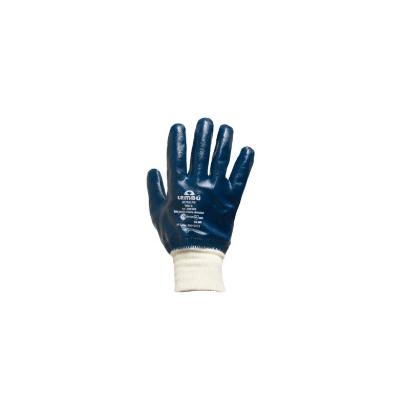 GUANTES NITRILO AZUL PE ELASTICO LEMBU -PAR-