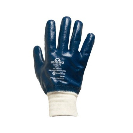 GUANTES NITRILO AZUL PE ELASTICO LEMBU -PAR-