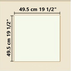 CULZONI-SOLARIUM 49.5X49.5 BLANCO X UN