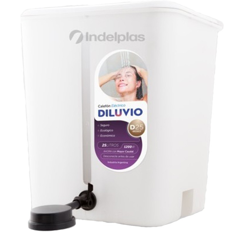 CALEFON ELECTRICO PVC X 25 LITROS CON VISOR D25 INDELPLAST