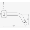 FV BRAZO P/DUCHA 18CM 140/39                      