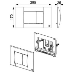 TAPA Y TECLA DESCARGA DUAL PARA DEPOSITO EMB-IDEAL SUMA BLANCO