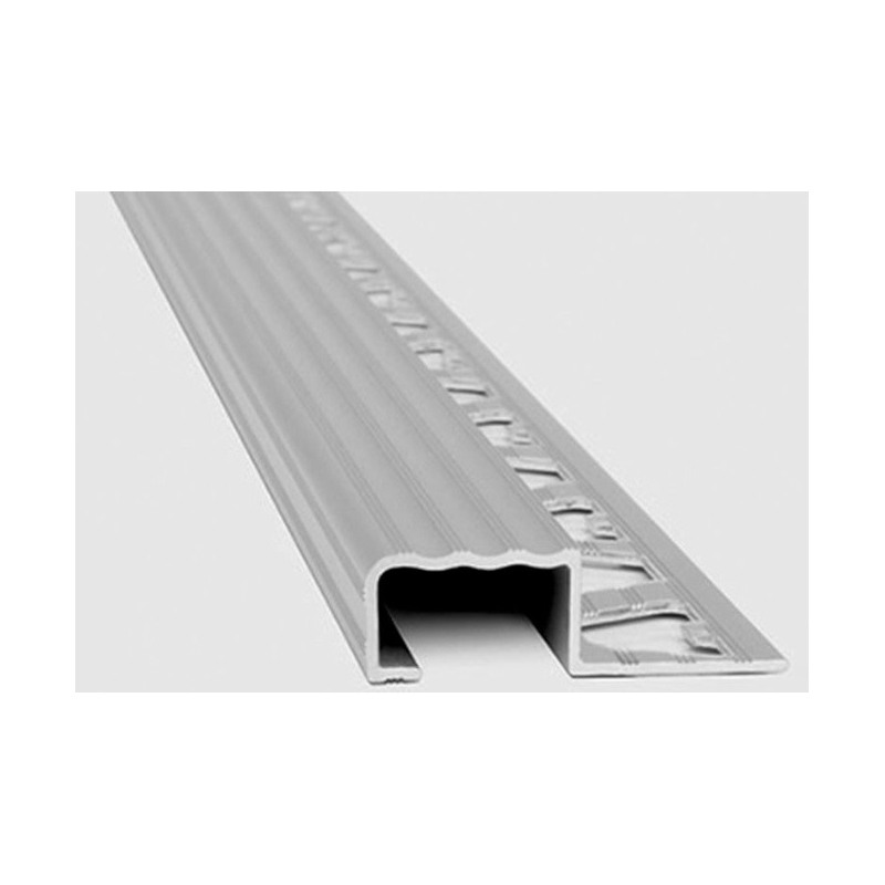 GUARDACANTO ALUMINIO MATE PROT. ESCALON 12,5MM X 20,00MM X 2,5M