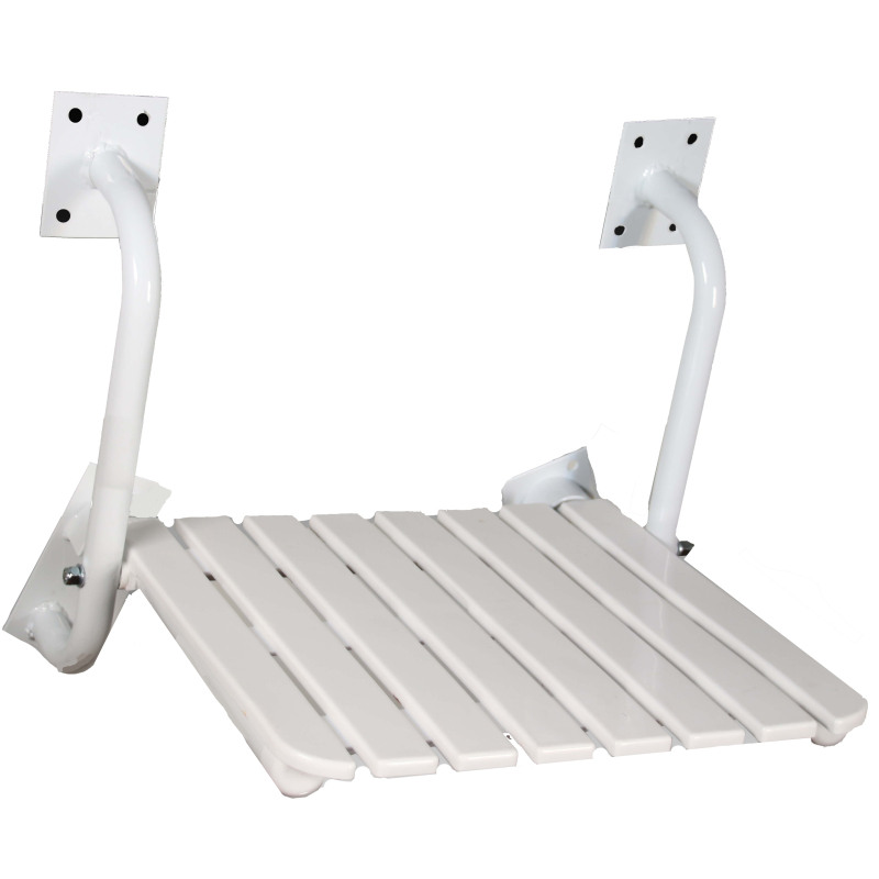 ACCESORIO BAÑO SEG. ASIENTO DE PARED REBATIBLE BLANCO