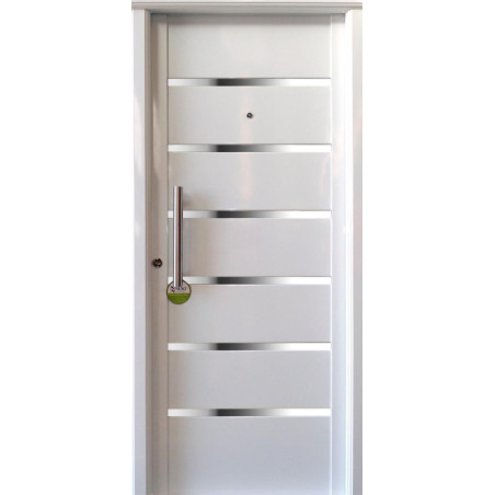 NEXO DELUXE PUERTA INYECTADA 7 TAB. HORIZ. C/ACERO INOX (DER)