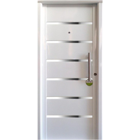 NEXO DELUXE PUERTA INYECTADA 7 TAB. HORIZ. C/ACERO INOX (IZQ)