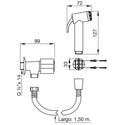 FV GRIF. ALLEGRO DUCHA MANUAL BIDET 118/15