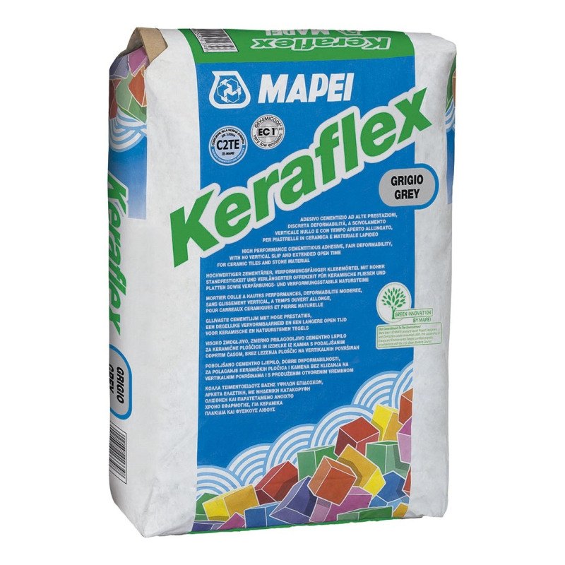 MAPEI PEGAMENTO KERAFLEX GRIS (GDES PZAS+FLEX)25KG