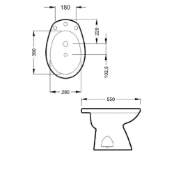 CAPEA-ITALIANA BIDET LLUVIA 3A BLANCO