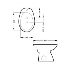 CAPEA-ITALIANA BIDET LLUVIA 1A BLANCO