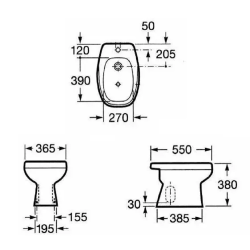 ROCA-MONACO BIDET LLUVIA 1AG BLANCO