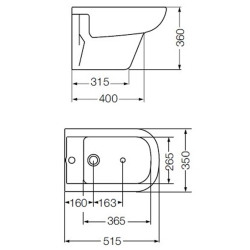 FERRUM BARI COLGAR BIDET 1A BCO BKP1J