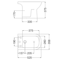 FERRUM BARI BIDET BLANCO 1AG BKM1