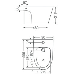 FERRUM MARINA COLGAR BIDET1A BCO BHP1J