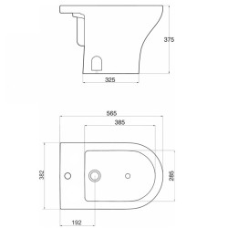 FERRUM VENETO BIDET 1AG BLANCO BTA1J