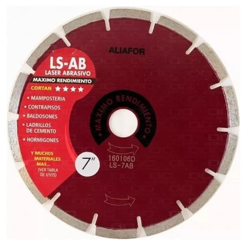 DISCO DE CORTE 180 LASER ABRASIVO LS-AB ALIAFOR