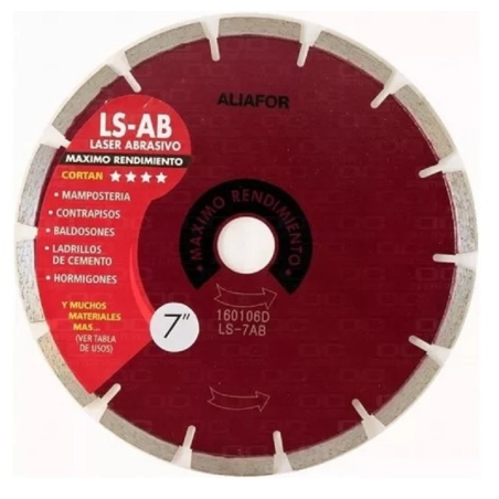 DISCO DE CORTE 180 LASER ABRASIVO LS-AB ALIAFOR