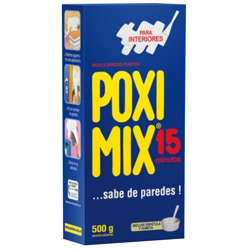 MEZCLA ADHESIVA PLÁSTICA POXI-MIX INTERIOR X 500 GRS