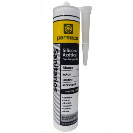 SILICONA SANITARIOS BLANCA 280CC PARSECS