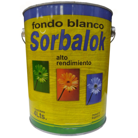 SORBALOK-FONDO BLANCO PARA MADERA X 4 LITROS