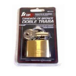 Candado bronce doble traba 50mm