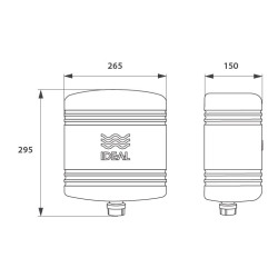 Deposito mingitorio PVC 8 litros Ideal