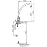 Grifería FV Radal cocina para mesada compacto 410/C7