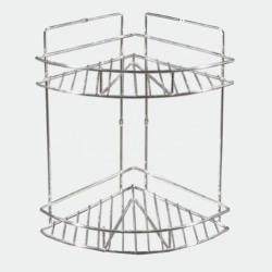 Accesorios organización esquinero 2 estantes grande cromado