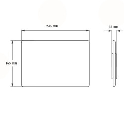 Tapa tecla Ideal para deposito dual empotrar ritmo suma 2 mate