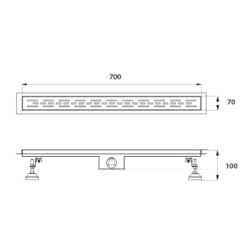 Desagüe lineal 700mm paralela Ideal