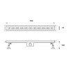 Desagüe lineal 700mm paralela Ideal