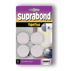 Topetina autoadhesiva goma circular blanco con espesor 5 mm Suprabond