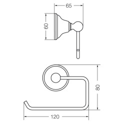 FV accesorio Newport portarrollo cromo 167/b2