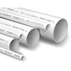 Caño PVC cloacal tubo top 50 mm x 2,8 mm x 4 mts