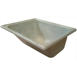 Pileta fibra de vidrio símil gris mara sin mesada 58x49cm - RUCO