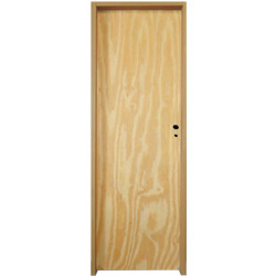 Puerta Placa pino marco chapa 20 - 80x10 Doble Aleta - Valentinuz - (Izquierda)